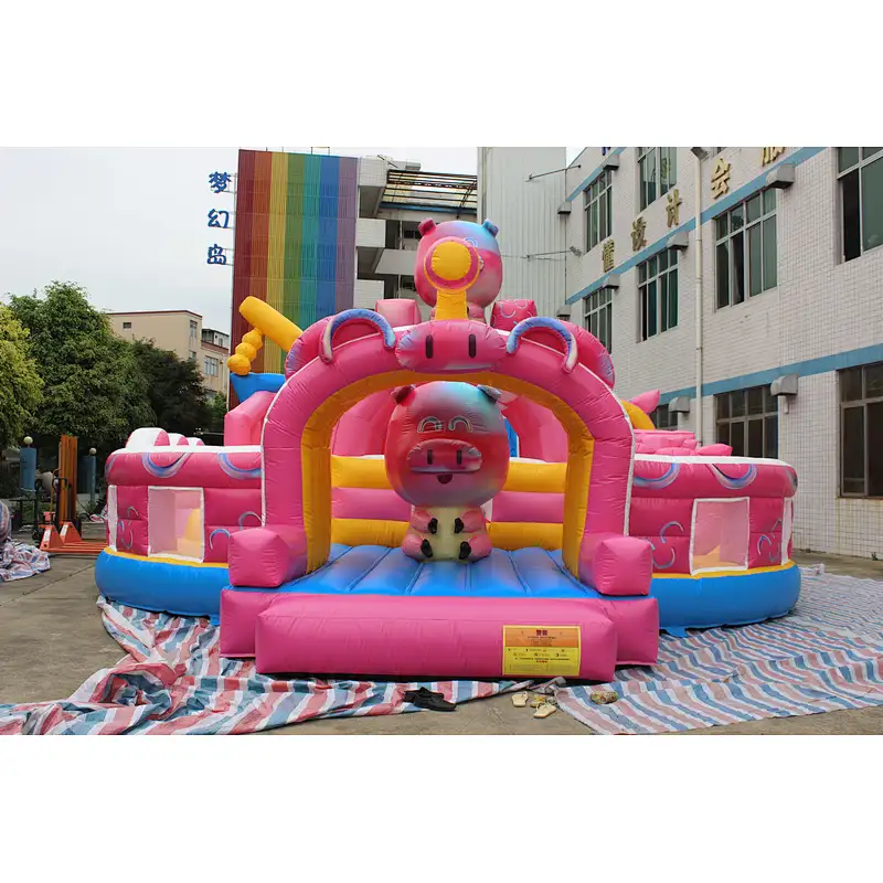 Inflatable piggy fun city-16x8x7m