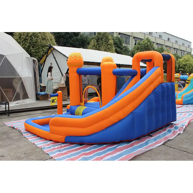 inflatable oxford cloth bouncer with slide-340x340x215cm