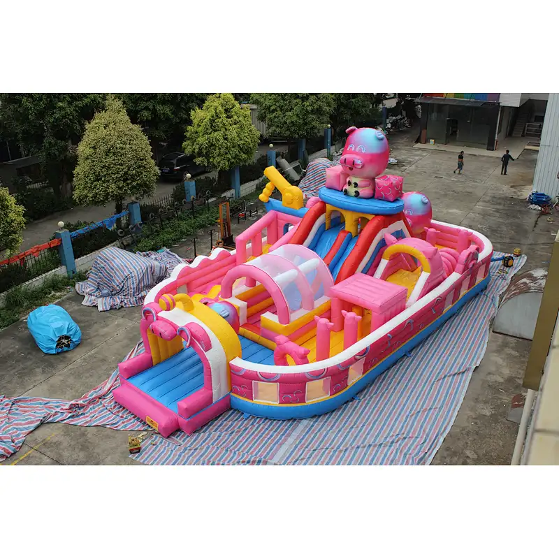 Inflatable piggy fun city-16x8x7m