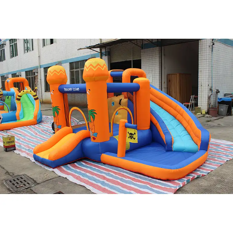 inflatable oxford cloth bouncer with slide-340x340x215cm