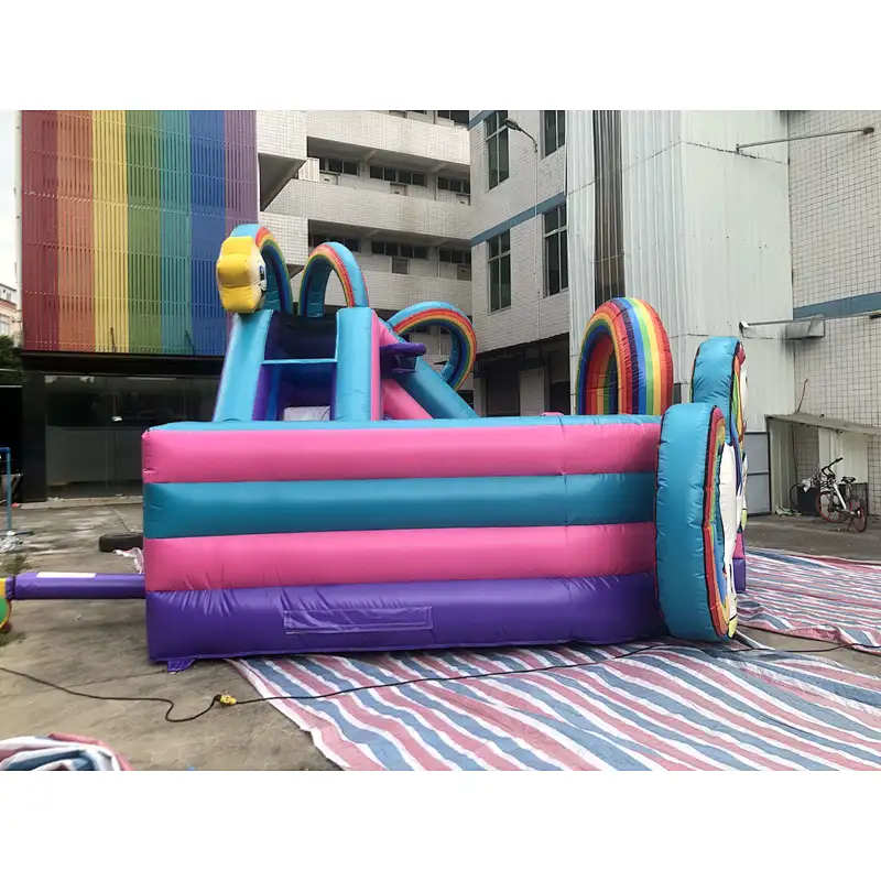 Inflatable unicorn theme bouncer with slide-5.6x4.8x4.5m