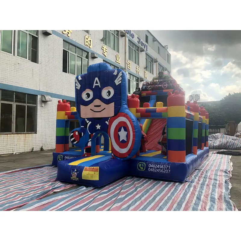 Captain America theme logo bouncer-8x5x5m