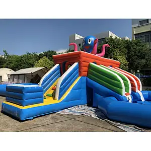 Inflatable octopus water slide-16x10m