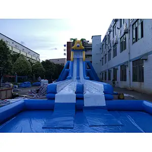 inflatable giant bear water slide-42x10x10m