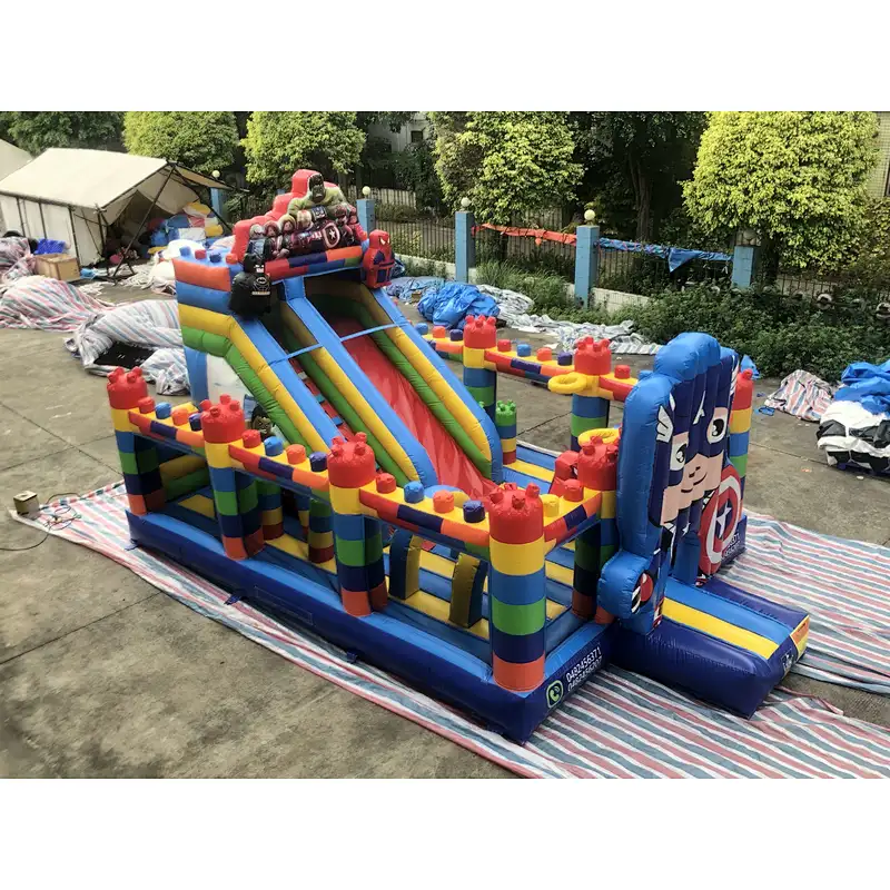 Captain America theme logo bouncer-8x5x5m