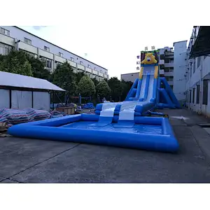 inflatable giant bear water slide-42x10x10m