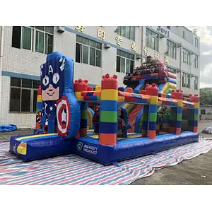 Captain America theme logo bouncer-8x5x5m
