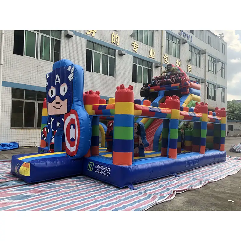 Captain America theme logo bouncer-8x5x5m