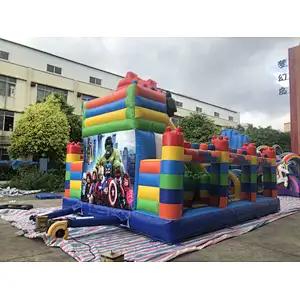 Captain America theme logo bouncer-8x5x5m