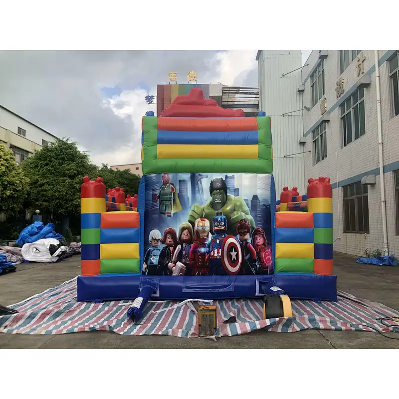 Captain America theme logo bouncer-8x5x5m