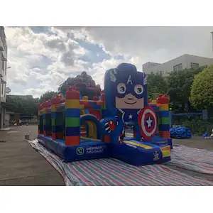 Captain America theme logo bouncer-8x5x5m