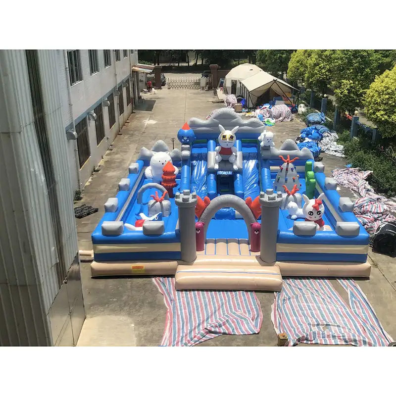 Inflatable bunny theme fun city-10x11x4.8m