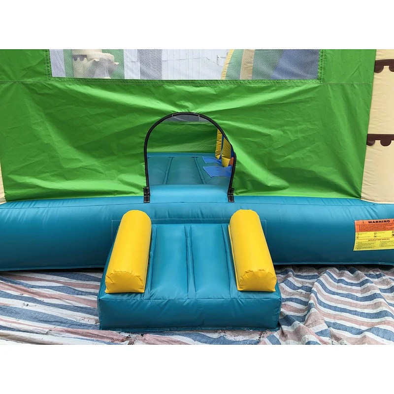 Inflatable tropical rainforest trampoline slide combination-8x4.8x5.5m