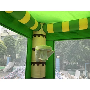 Inflatable coconut tree trampoline slide combination-6x4x4m