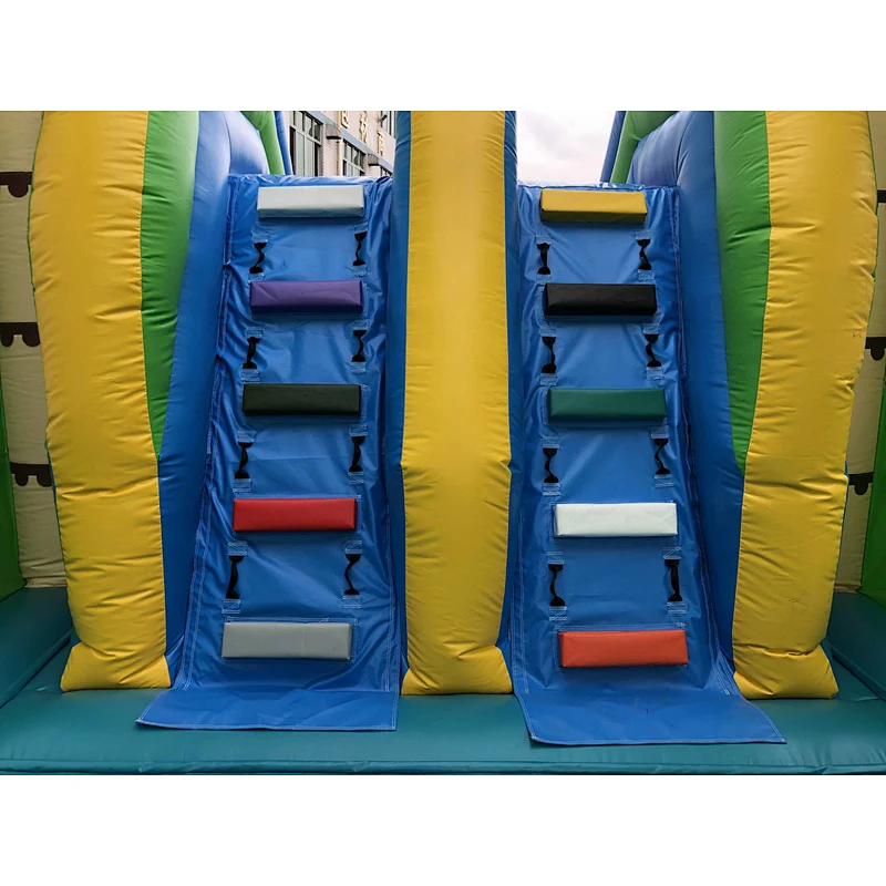 Inflatable tropical rainforest trampoline slide combination-8x4.8x5.5m