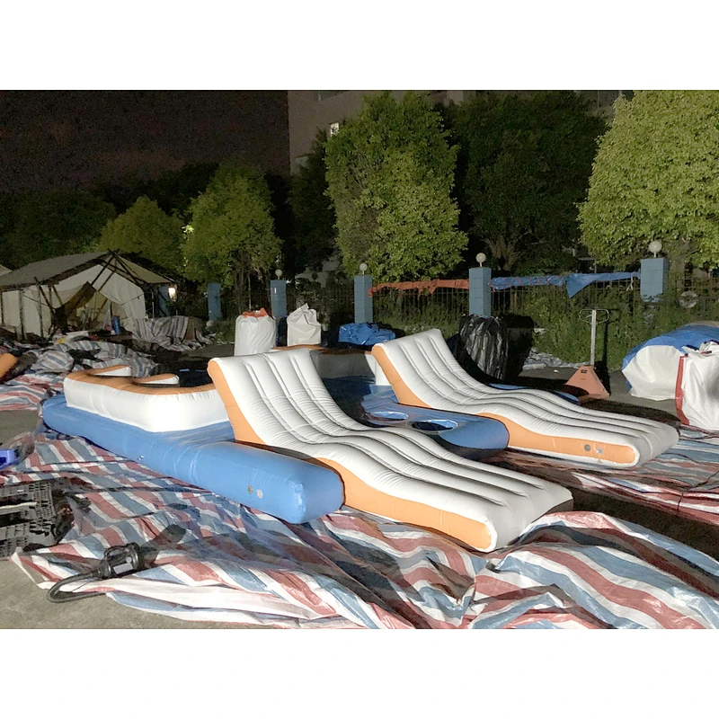 Inflatable air-holding floating platform 7.6x4m