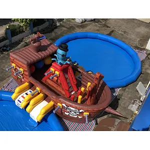 Inflatable Pirate Ship Paradise Slide-28*14m