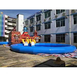 Inflatable Pirate Ship Paradise Slide-28*14m