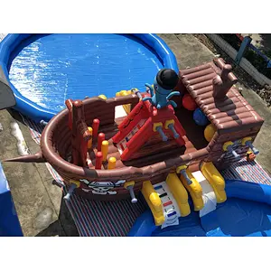 Inflatable Pirate Ship Paradise Slide-28*14m