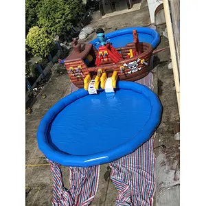 Inflatable Pirate Ship Paradise Slide-28*14m