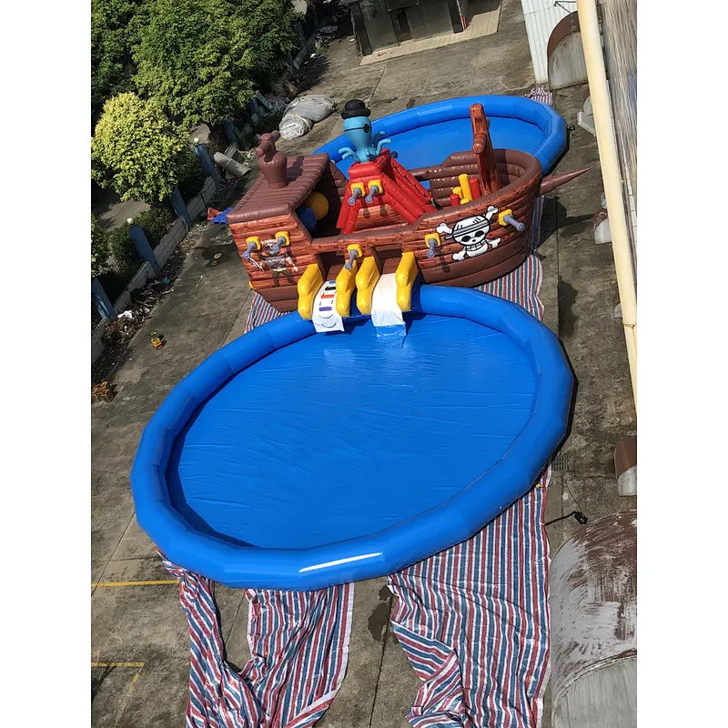 Inflatable Pirate Ship Paradise Slide-28*14m