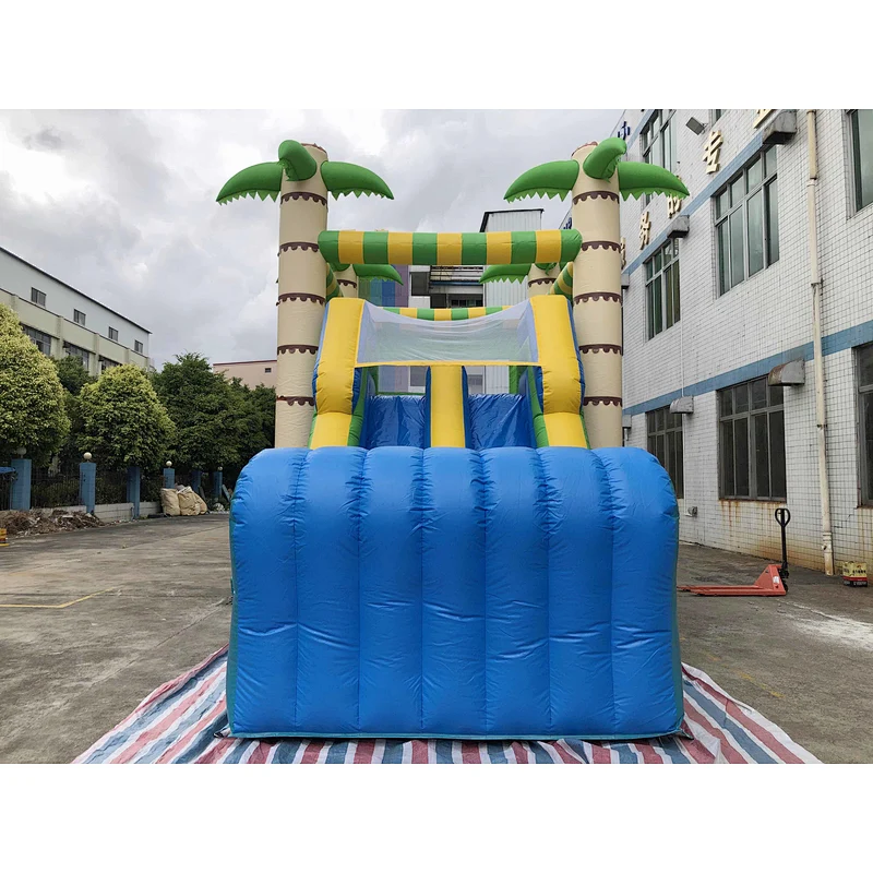 Inflatable tropical rainforest trampoline slide combination-8x4.8x5.5m