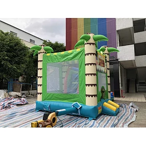 Inflatable coconut tree trampoline slide combination-6x4x4m