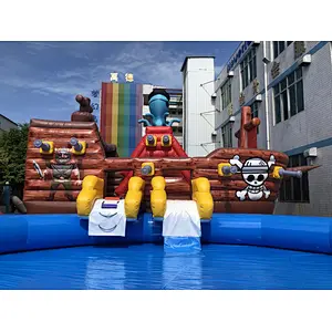 Inflatable Pirate Ship Paradise Slide-28*14m