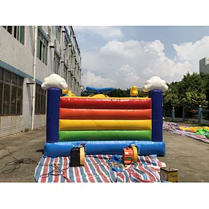 Inflatable rainbow airplane amusement park-17x10.1m