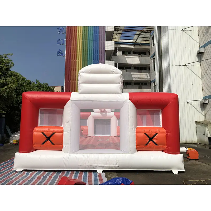 Inflatable basketball court bungee jumping combo-9x6.5x3.5m
