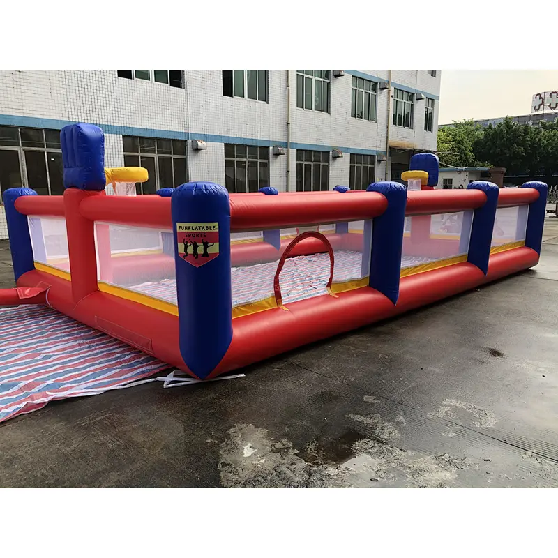 Inflatable basketball court and football field combo-8x5x1.8m