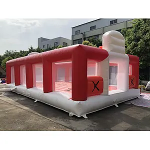 Inflatable basketball court bungee jumping combo-9x6.5x3.5m