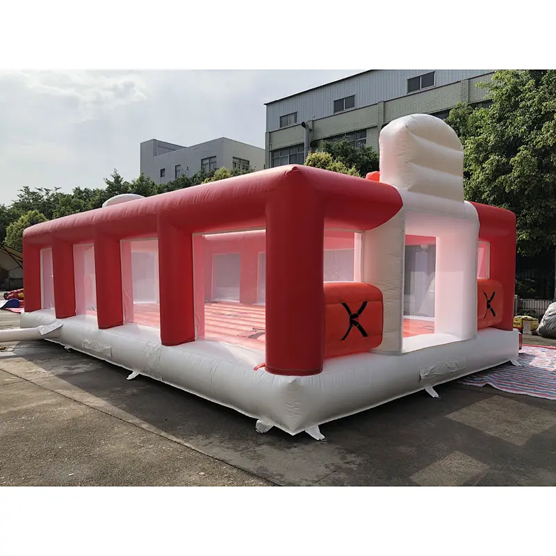 Inflatable basketball court bungee jumping combo-9x6.5x3.5m
