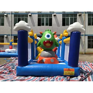 Inflatable rainbow airplane amusement park-17x10.1m