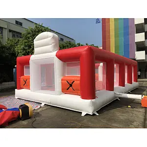 Inflatable basketball court bungee jumping combo-9x6.5x3.5m