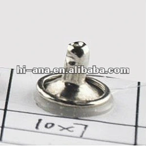 size 10x7mm metal rivet with double face and smooth style China supplier