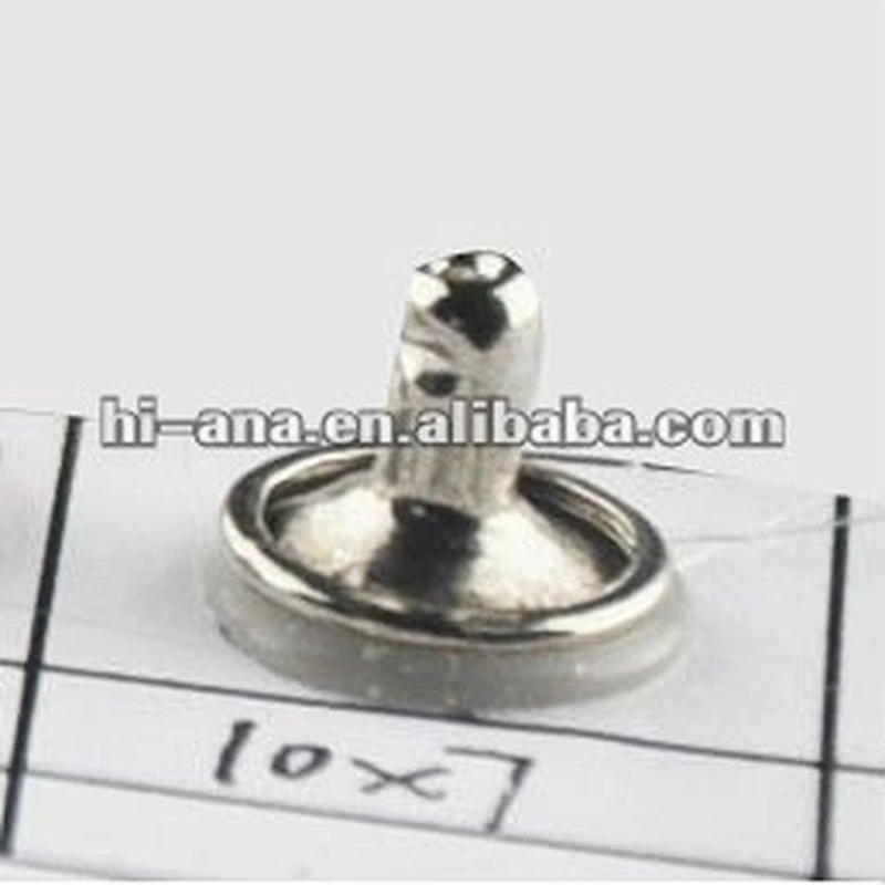 size 10x7mm metal rivet with double face and smooth style China supplier