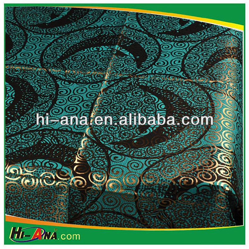 Gold Printed Real Wax Fabric