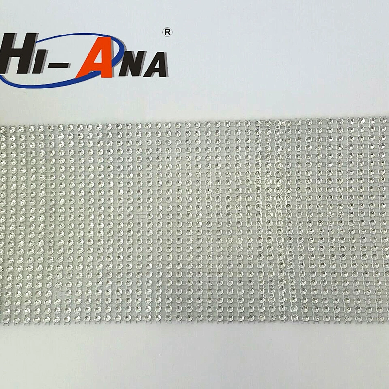 24 line rhinestone mesh trims with plastic base