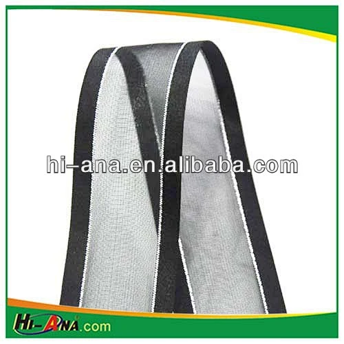 Nylon Organza Ribbon with Silver Edge 1