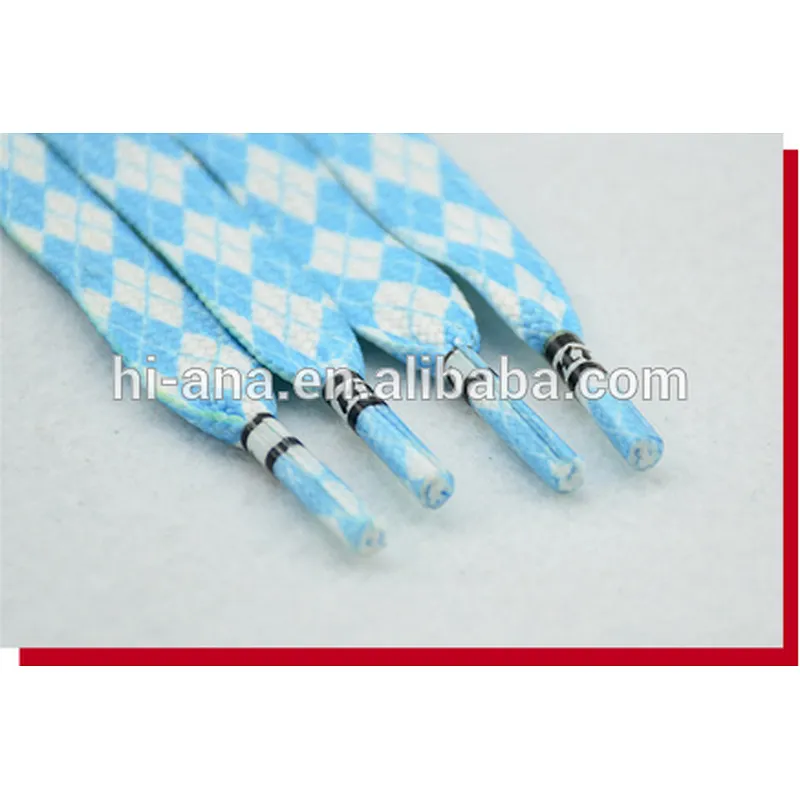 Wholesale wide flat round head colorful brick shoelace color rainbow white lace length customized