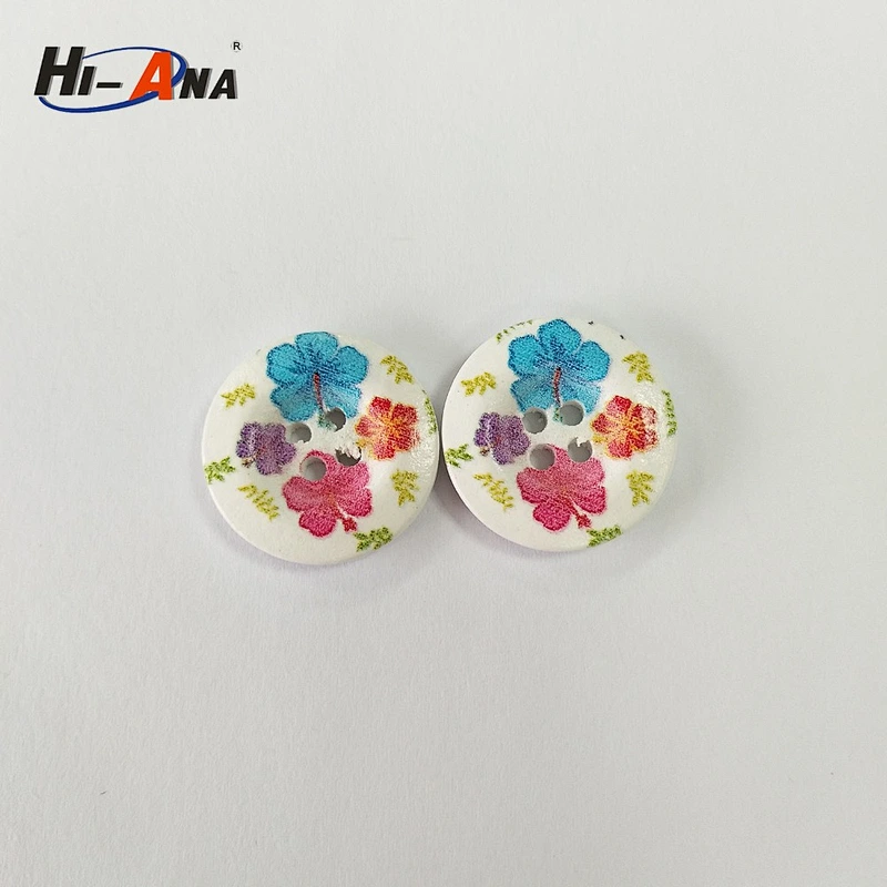 fashion Wooden Button with Printing