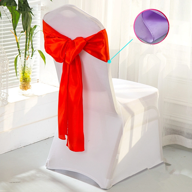 Cheap Satin Pre Tied Rose Gold Chair Sashes Wedding