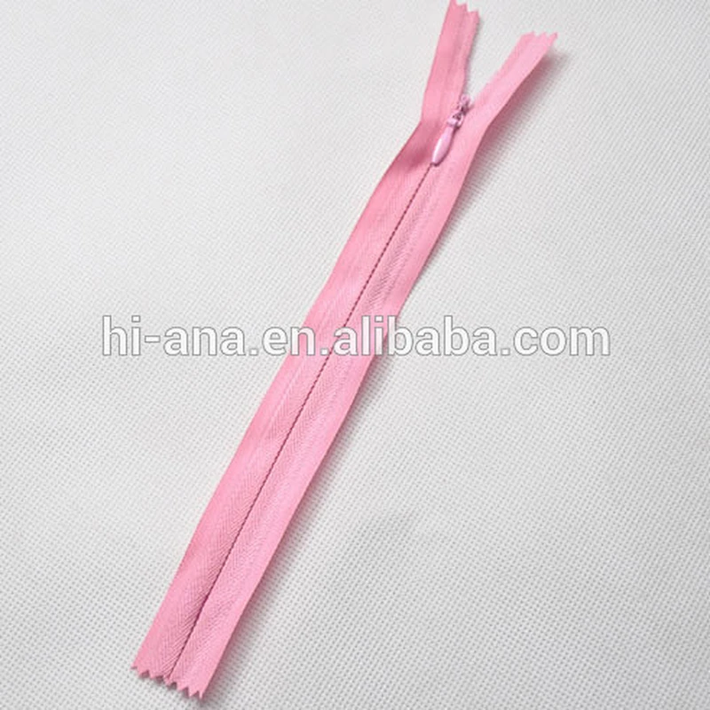 Invisible Nylon Zippers with Fabric Tape