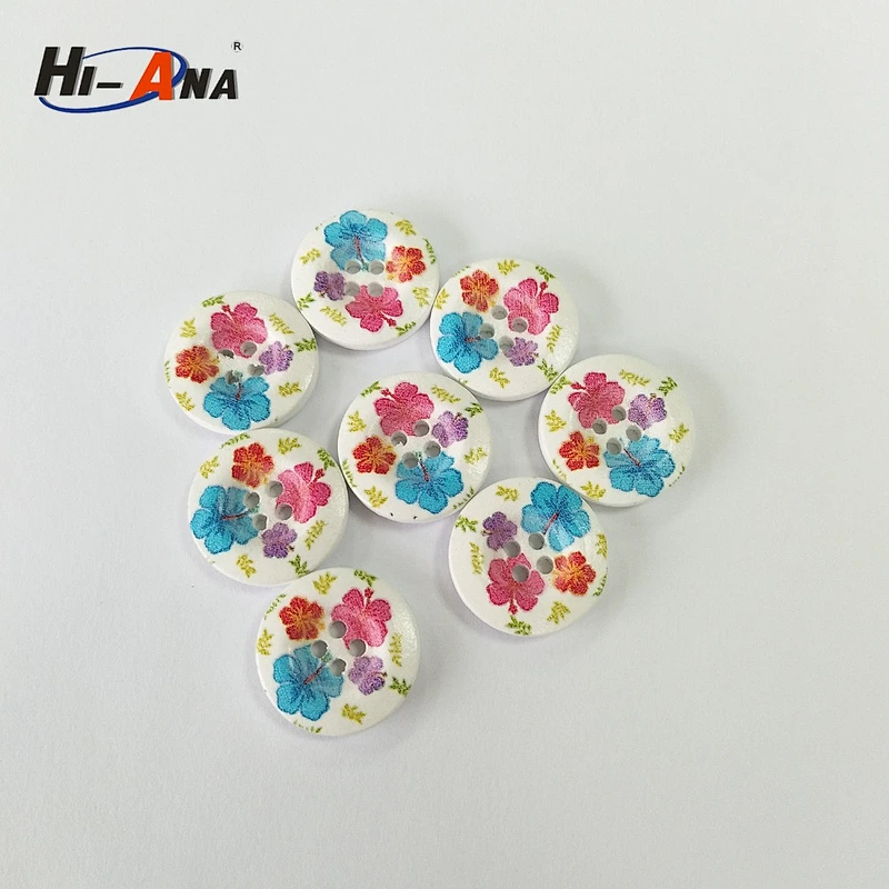 fashion Wooden Button with Printing