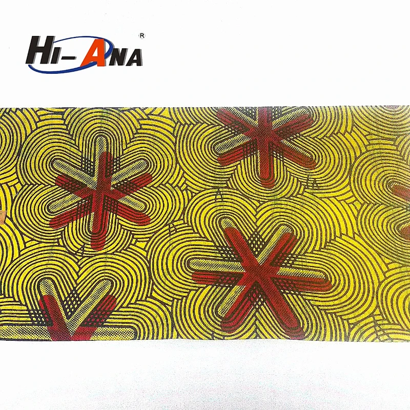 Gold Printed Real Wax Fabric