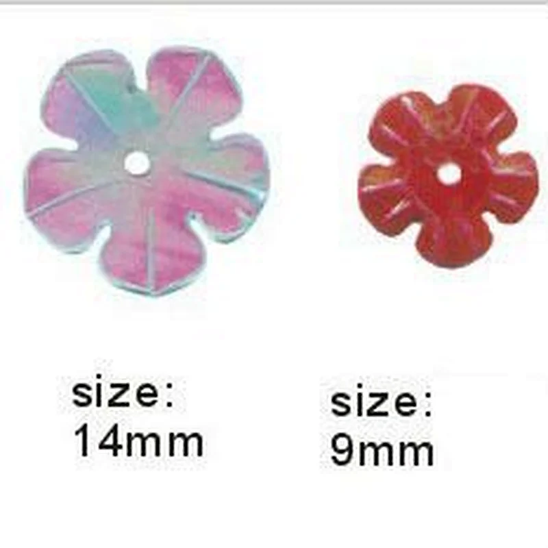 PVC FLOWER ndentation spangle sequins