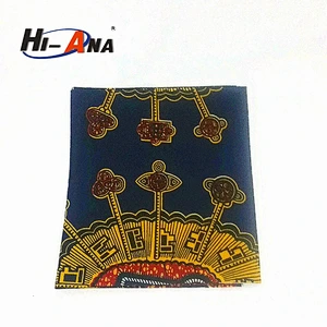 gold print fabric Wax Fabric