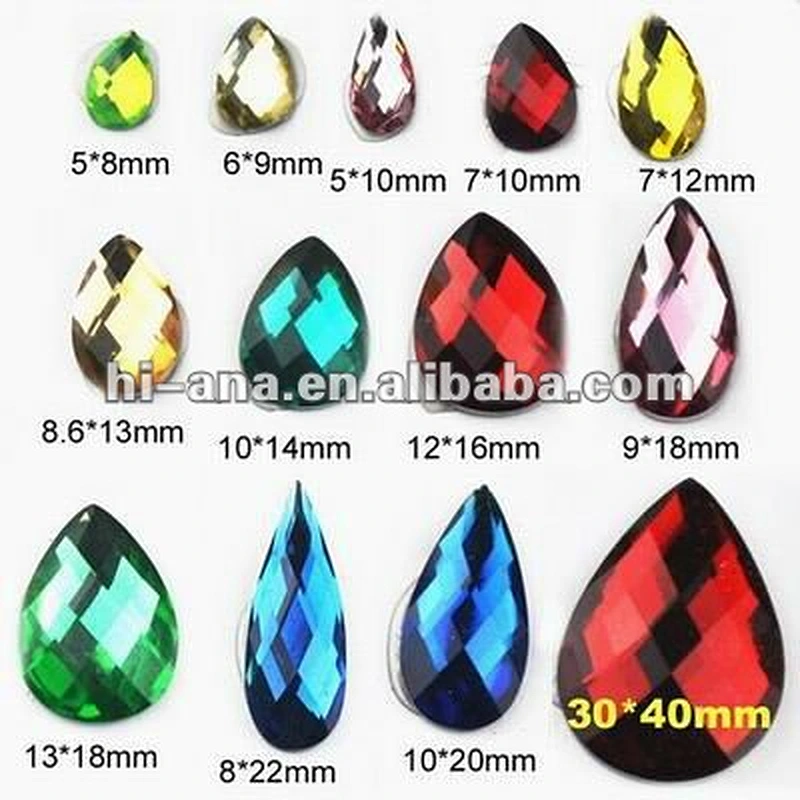 WATER DROP Fashion Resin stone without hole China supplier