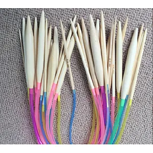 18Pcs/set 40cm Cheap Colorful Plastic Circular Nature Bamboo Circular Knitting Needle Set